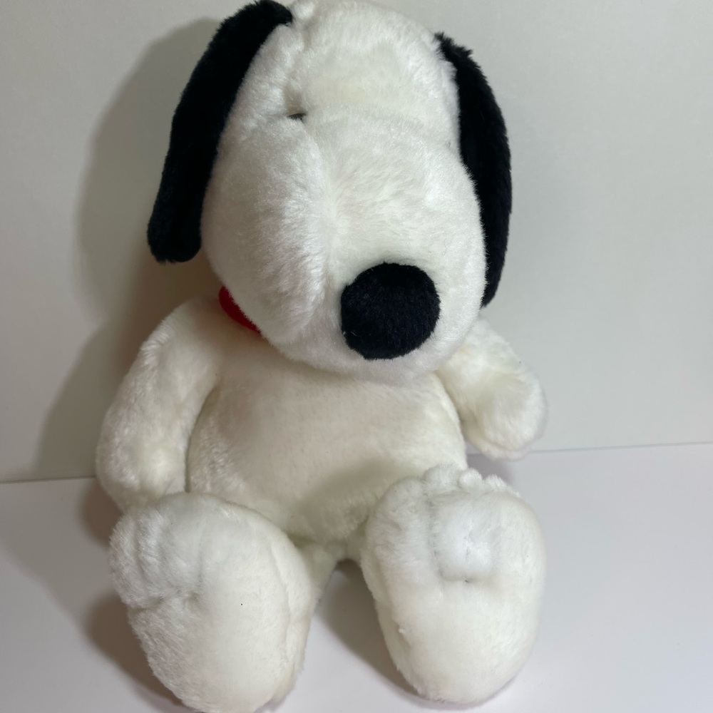 Kohls Cares Snoopy Peanuts Plush Dog With Red Collar Stuffed Animal Euc